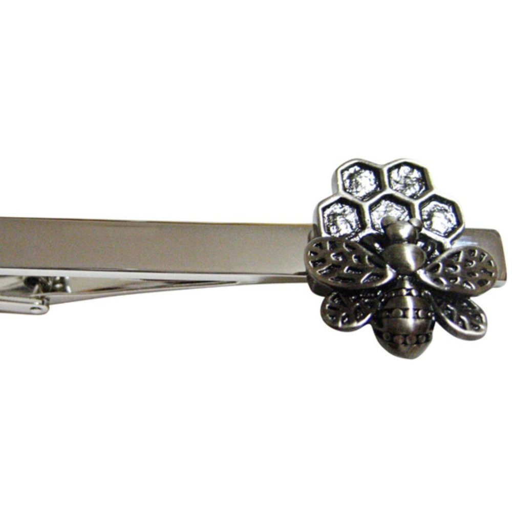 Bee and Honey Comb Square Tie Clip